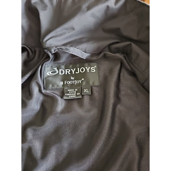 DryJoys FootJoy Jacket Mens XL Gray Full Zip Mockneck Pockets Lined LS Golf Logo - Picture 3 of 16
